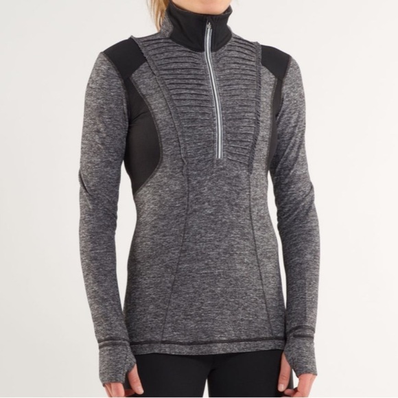 Lululemon Run Your Heart Out Pullover Heathered Black - Picture 1 of 6